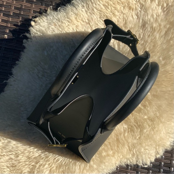 Mini Margaux 7.5 Black Leather Mini Top Handle Tote Bag - Picture 4 of 9